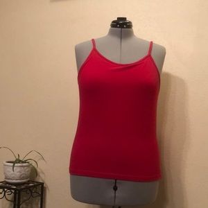 Red Caslon tank top has a spot xl shelf bra